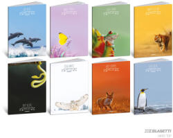 BLASETTI Füzet Tűzött A/4 Vonalas 42 Lapos Animal Shades Vegyes Mintákban (BP150274134)