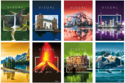 BLASETTI Füzet Tűzött A/5 Négyzetrácsos 42 Lapos Visual Vegyes Mintákban (BP150273911)