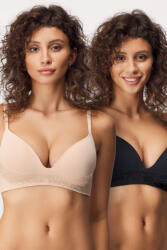 Dorina 2 PACK Fili Lace bélelt melltartó, bézs-fekete