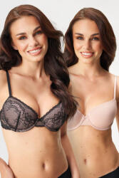 Dorina 2PACK Chloe bélelt melltartó, fekete-bézs