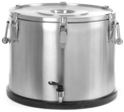 HENDI Szigetelt hordozható ételtárolóedény - csappal, HENDI, Profi Line, 50L, Ezüst, ⌀480x(H)380mm (710333) - prochef