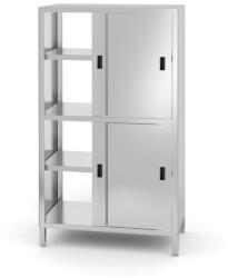HENDI Tányértároló szekrény válaszfalakkal és tolóajtókkal - csavarozott, HENDI, Kitchen Line, 800x500x(H)1800mm (811634)