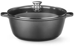 HENDI Öntött alumínium edény, tapadásmentes bevonattal, HENDI, 7L, Fekete, 367x290x(H)122mm (611029)