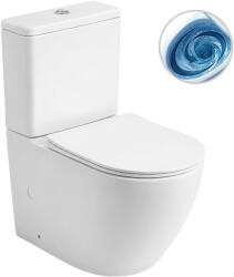 Cerano - Kombinált WC Cesso, Vortex + Slim/UF ülőke - alsó/hátsó lefolyó - fényes fehér - 61, 8x38 cm (CER-680356)