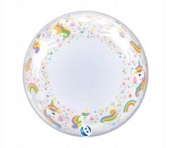 GoDan Dekorációs lufi Takara Unicorns and Rainbows 24 inch 1 db - többszínű