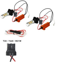  T20 Led izzó nappali menetfény és index funkcióval 2db (2713) - valtogomb