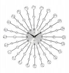 Livello Falióra Livello Modern kristályokkal 50 cm ezüst fém (ZG47)