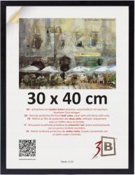  3B képkeret 30x40 cm fekete fa plexi dokumentumokhoz (B0FC18VC3D)