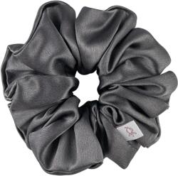 Qrown Grafit Sz 1, Selyem hajgumi, Természetes selyem, Selyem scrunchie (Jedwabna Gumka Do Włosów Grafitowa M)