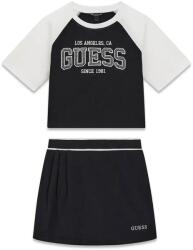 Guess Комплект черно-бяла тениска и черна пола с надписи Guess