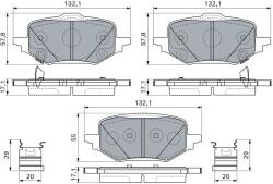 Bosch set placute frana, frana disc BOSCH 0 986 460 258 (0 986 460 258)