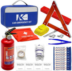 KLY Kit de Urgență Auto cu Extinctor Triunghi Bandă de Remorcare Trusă Medicală Geantă Kly (ee11004)