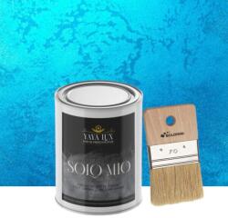 Torodecor Vopsea Decorativa de Lux, Solo Mio, Albastru Inchis, cu Cristale Lichide Stralucitoare, Efecte Spectaculoase, 0.5 Litri si Pensula 70 mm (SMP05008)