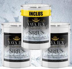 Torodecor Vopsea Decorativă de Lux Sirius - Argintiu Vibrant | Pachet 30L (2×10L + 10L), Finisaj Perlat cu Perle de Sticlă (SI30001)