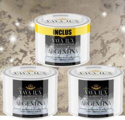 Torodecor Vopsea Decorativă de Lux Argentina - Bej Antichizat | Pachet 1.5L (2×0.5L + 0.5L), Efect 3D Stelat (AR05012X3)