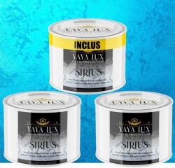 Torodecor Vopsea Decorativă de Lux Sirius - Albastru | Pachet 1.5L (2×0.5L + 0.5L), Finisaj Perlat cu Perle de Sticlă (SI05006X3)