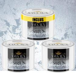 Torodecor Vopsea Decorativă de Lux Sirius - Argintiu Vibrant | Pachet 1.5L (2×0.5L + 0.5L), Finisaj Perlat cu Perle de Sticlă (SI05001X3)