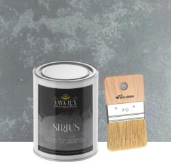 Torodecor Vopsea Decorativă de Lux Sirius, Gri Oțel, Finisaj Perlat cu Perle de Sticlă, 0.5L + Pensulă Inclusă (SIP05002)