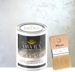 Torodecor Vopsea Decorativă Perla Luxury Alb Perlat 2L cu fulgi perlați - Pensulă inclusă (PLP2001)