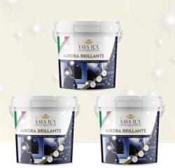 Torodecor Pachet 27 Litri, Vopsea Decorativa Lavabila Premium, Aurora Brillante, Alb Prafuit cu Efect 3D Argintiu Stelat, 2 X 9 Litri Plus 9 Litri Cadou (AB27012)