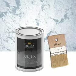 Torodecor Vopsea Decorativă de Lux Sirius, Argintiu, Finisaj Perlat cu Perle de Sticlă, 0.5L + Pensulă Inclusă (SIP05001)