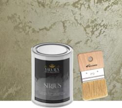Torodecor Vopsea Decorativă de Lux Sirius, Gri Verzui, Finisaj Perlat cu Perle de Sticlă, 0.5L + Pensulă Inclusă (SIP05005)