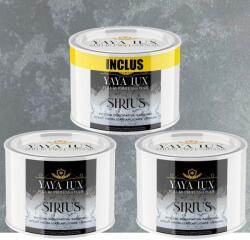 Torodecor Vopsea Decorativă de Lux Sirius - Gri Oțel | Pachet 1.5L (2×0.5L + 0.5L), Finisaj Perlat cu Perle de Sticlă (SI05002X3)