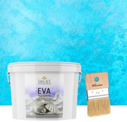Torodecor Set Vopsea Decorativa de Lux, Eva Madreperla Azur, cu Fulgi de Sticla, 2.5 L si Pensula, 70 mm, YaYa Color (EMP25008)