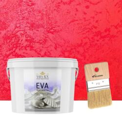 Torodecor Set Vopsea Decorativa de Lux, Eva Madreperla Rosu Intens, cu Fulgi de Sticla, 2 Litri si Pensula 70 mm (EMP2024)