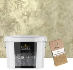 Torodecor Set Vopsea Decorativa de Lux, Solo Mio, Bej Gold, cu Cristale Lichide Stralucitoare, Efecte Spectaculoase, 2 Litri si Pensula 70 mm (SMP2003)