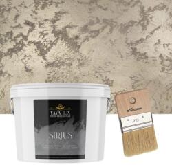 Torodecor Vopsea Decorativă de Lux Sirius, Bej Antichizat, Finisaj Perlat cu Perle de Sticlă, 2L + Pensulă Inclusă (SIP2012)