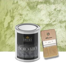 Torodecor Vopsea Decorativa de Lux, Solo Mio, Verde Tei, cu Cristale Lichide Stralucitoare, Efecte Spectaculoase, 1 L si Pensula 70 mm (SMP1015)