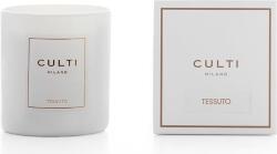 CULTI MILANO Lumânare parfumată Culti Tessuto 270 g, albă, în sticlă lucioasă (CTES270GW)