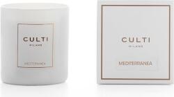 CULTI MILANO Lumânare parfumată Culti Mediterranea 270 g albă în sticlă lucioasă (CMED270GW)