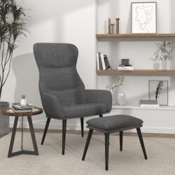vidaXL Scaun de relaxare cu taburet, gri deschis, material textil GartenMobel Dekor (3097429)