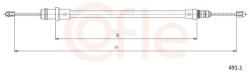 COFLE Cablu, frana de parcare COFLE 491.1 (491.1)