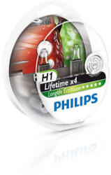 Philips Set 2 becuri auto halogen pentru far Philips Longlife EcoVision H1 55W 12V 12258LLECOS2 (AC6467)