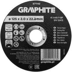 GRAPHITE Disc de taiere, corindon, pentru metal 125 x 2.0 x 22.2 mm, 41 A46-T-BF 57T110 (57T110) Disc de taiere