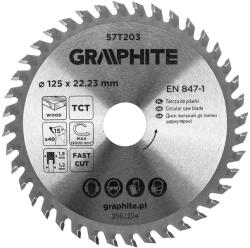 GRAPHITE Disc fierastrau circular cu varfuri HM 125 x 22.23 mm, 40 dinti 57T203 (57T203)