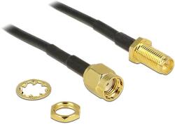 Delock Antenna kábel RP-SMA dugó > RP-SMA jack válaszfalas 200 mm (88876)