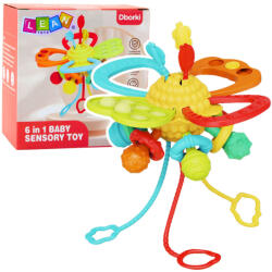LEAN Toys 6 az 1-ben érzékszervi játékbabák zsinórral és pop-it elemekkel (25091)