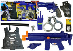LEAN Toys Rendőrségi játékkészlet: M4 puska és . 357 revolver hang- és fényeffektekkel (4872)