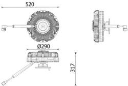 MAHLE Cupla, ventilator radiator MAHLE CFC 276 000P (CFC 276 000P)