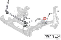 Original Bmw Brat/bieleta suspensie, stabilizator fata dreapta ORIGINAL BMW 31356881808 (31 35 6 881 808)