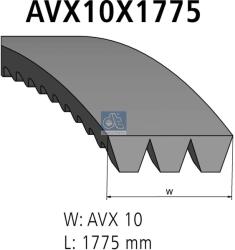 DT Spare Parts Set curea trapezoidala DT Spare Parts 3.34439 (3.34439) - fixbox