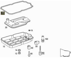 Original Mercedes Set filtre hidraulice, cutie e vit. automata ORIGINAL MERCEDES A220 271 03 80 (A220 271 03 80)