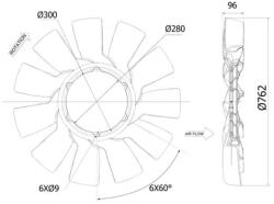 MAHLE Paleta ventilator, racire motor MAHLE CFW 86 000P (CFW 86 000P)