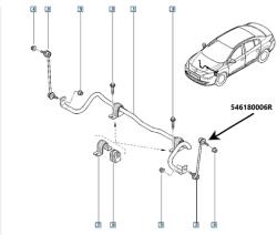 Original Renault Brat/bieleta suspensie, stabilizator ORIGINAL RENAULT 546188879R (546188879R)