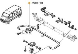 Original Renault Bucsa, stabilizator ORIGINAL RENAULT 77 00 667 184 (77 00 667 184)
