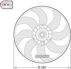 DENSO Ventilator, radiator DENSO DER02006 (DER02006) - fixbox